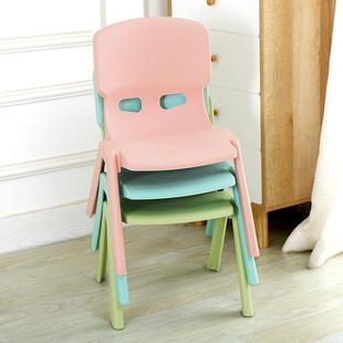 Thickened Baby Dining Chair Kindergarten Backrest Chair Wholesale Super Thick Plastic Big Children's Study Table and Chair Home Living Room Yukang