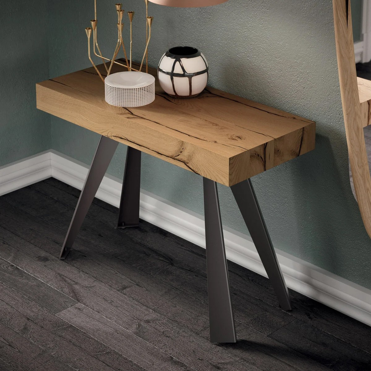 Mesa de comedor telescópica de madera maciza minimalista moderna, mesa de porche de sala de estar, mesa de comedor que ahorra espacio, mesa pequeña rectangular más grande