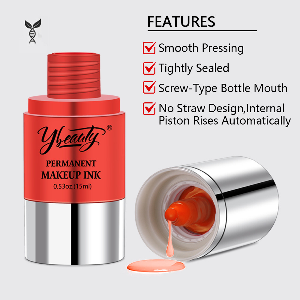 Semipermanente ceja labial color vegetal 15ml ceja silvestre línea pupillar de color fácil de colorear bordado colorante