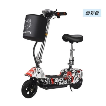 two-wheel foldable electric scooter: Qatlanan elektrik skuterlər - colorful-24v-brushed-motor-8a-lead-battery-approximately-10km-range