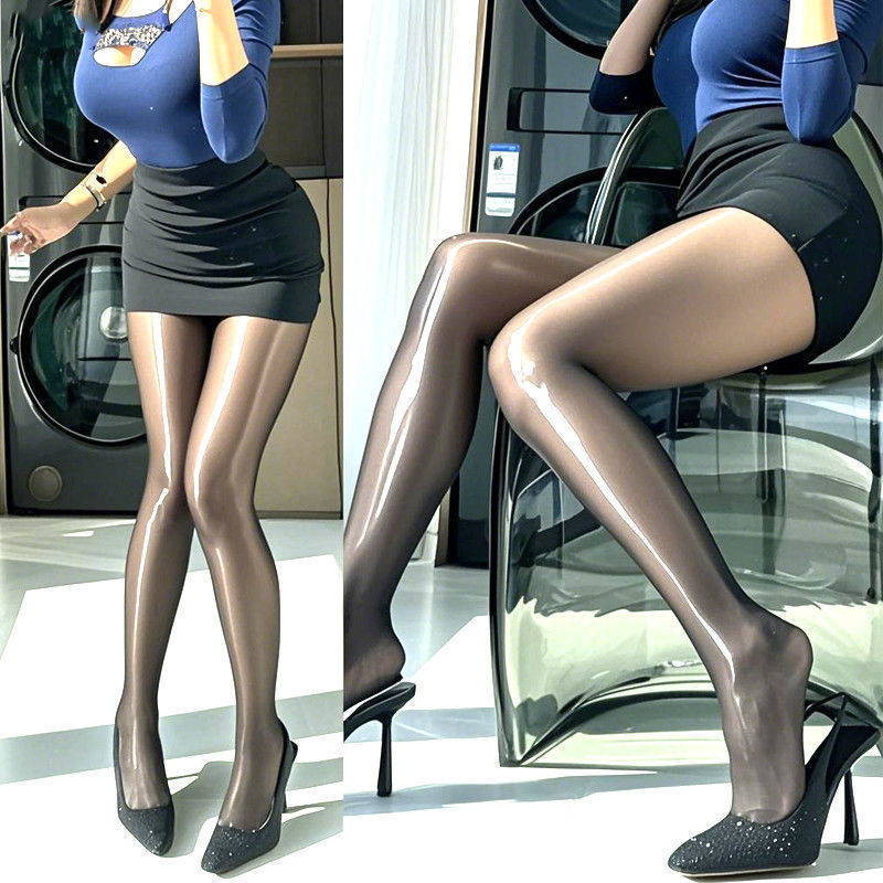 Horse Oil 8D Oily Socks Sexy Silky High-Density Large Size Reflective Pantyhose Anti-Snatch Oily Stockings Wholesale