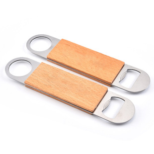 Factory wholesale solid wood beer bottle opener wood chips large pumping simple bottle opener opener opener screwdriver wooden bottle opener