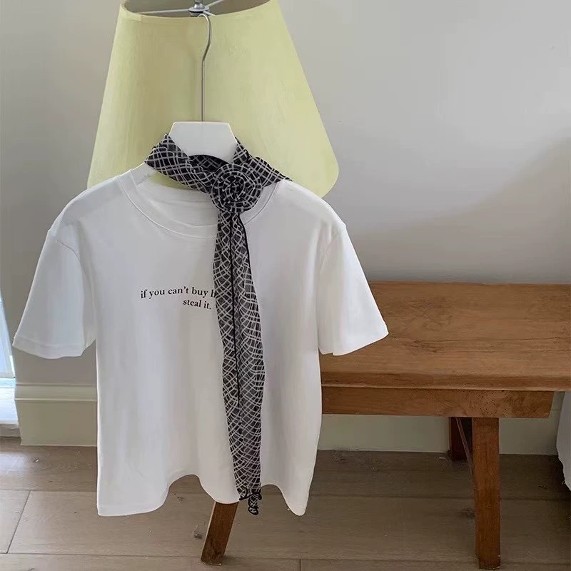 Thin universal scarf, flowered, with neck protection, internet celebrity