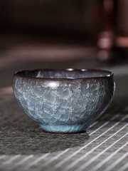 A5L青瓷哥窯主人杯單杯冰裂紋茶杯茶盞陶瓷功夫茶具男士品茗杯小