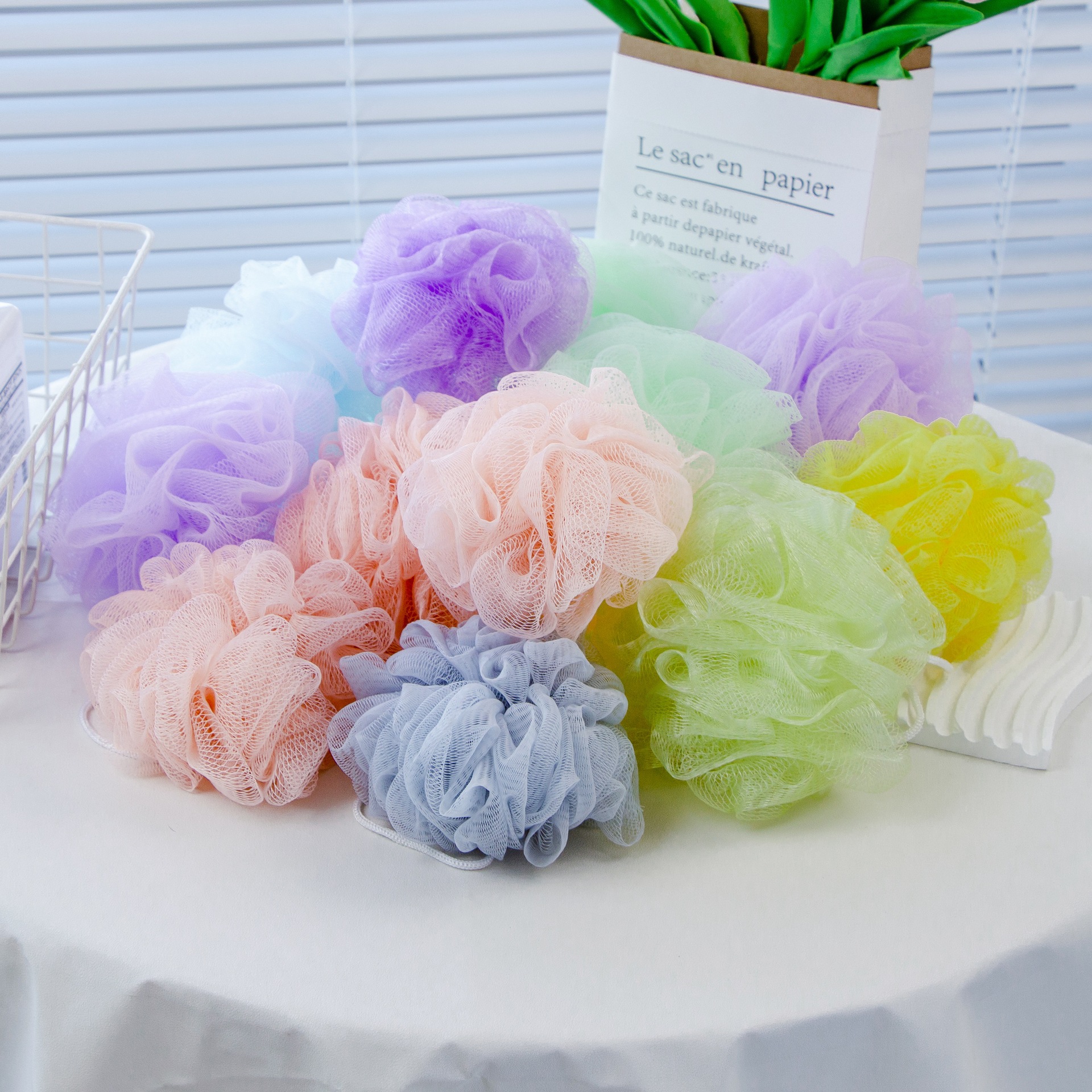 Esponja de Baño Infantil Pequeña de PE Multicolor para Baño image 3