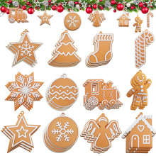 跨境新款圣诞节挂件pvc软胶雪花圣诞老人圣诞树家居装饰挂饰