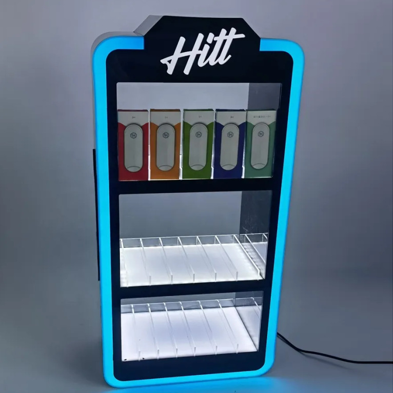 电子烟收纳陈列展示柜七彩发光展示架雾化器发光柜子专业工厂定做