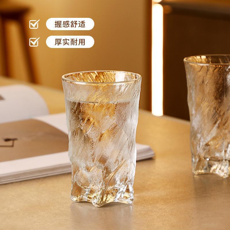 日本の新しい氷河カップ高価値インスタイルガラス夏の家庭用ビールカップ飲料カップ耐熱カップ|undefined