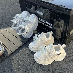 女童运动鞋舒适透气时尚老爹鞋2025秋季新款洋气珍珠蝴蝶结公主鞋