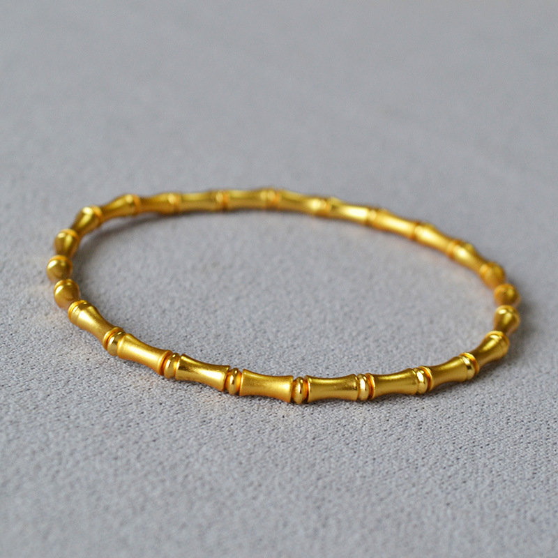 Retro Simple Style Classic Style Solid Color Brass Bracelets Bangle In Bulk display picture 9