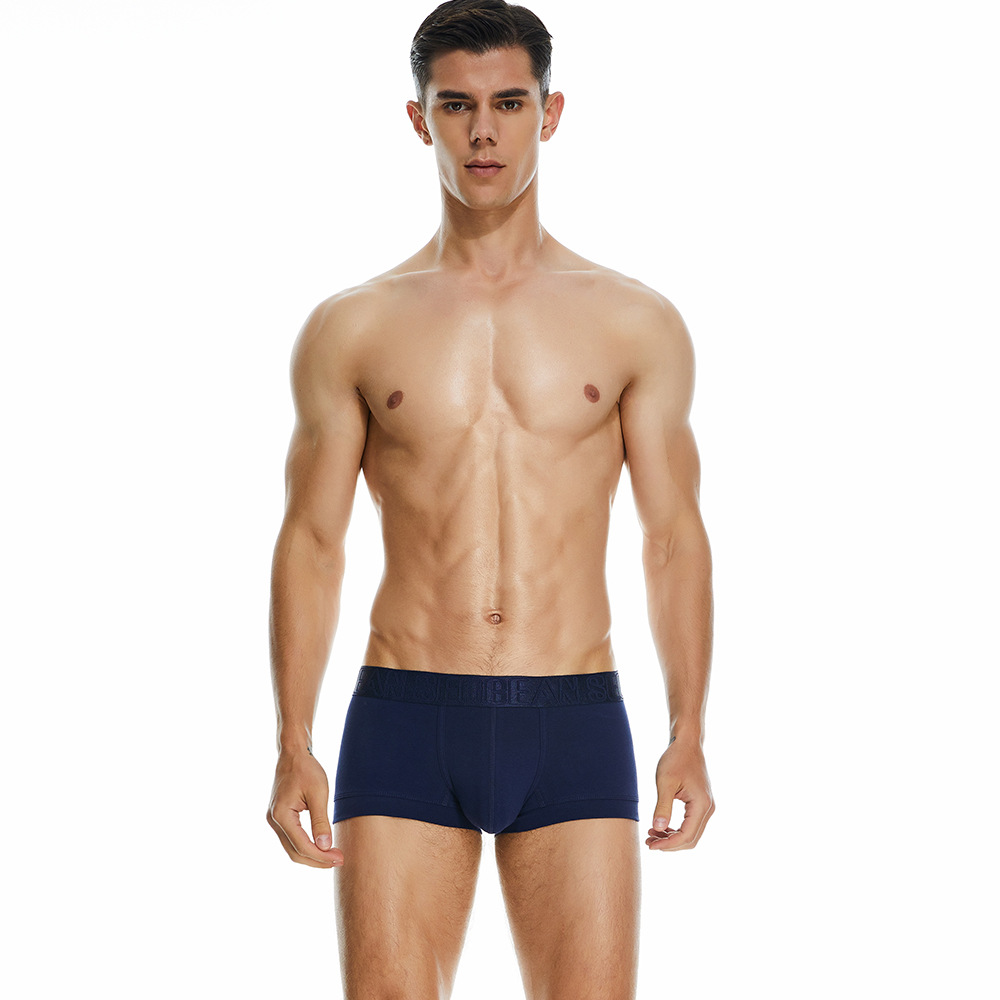2022 nueva ropa interior para hombres seobean xibin ropa interior de algodón de color sólido para hombres al por mayor boxeadores para hombres