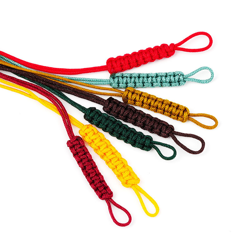 Flat Knot Pull Ring No. 72 Pull Ring Tied Keychain Lanyard Pendant Ring Necklace Rope Tail Coil Jewelry Accessories Wholesale