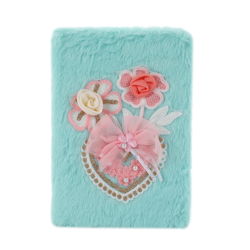 En stock lindo Flor de peluche libro estudiante cumpleaños graduación regalo libreta creativa chica dibujos animados diario libro