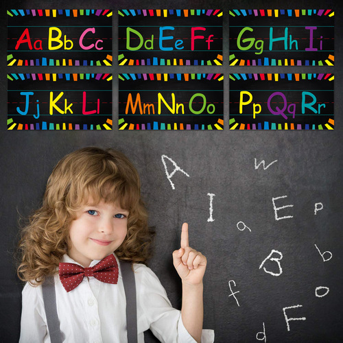 Cross-border wholesale Amazon kindergarten children's color alphanumeric wall stickers DIY early education classroom decoration posters