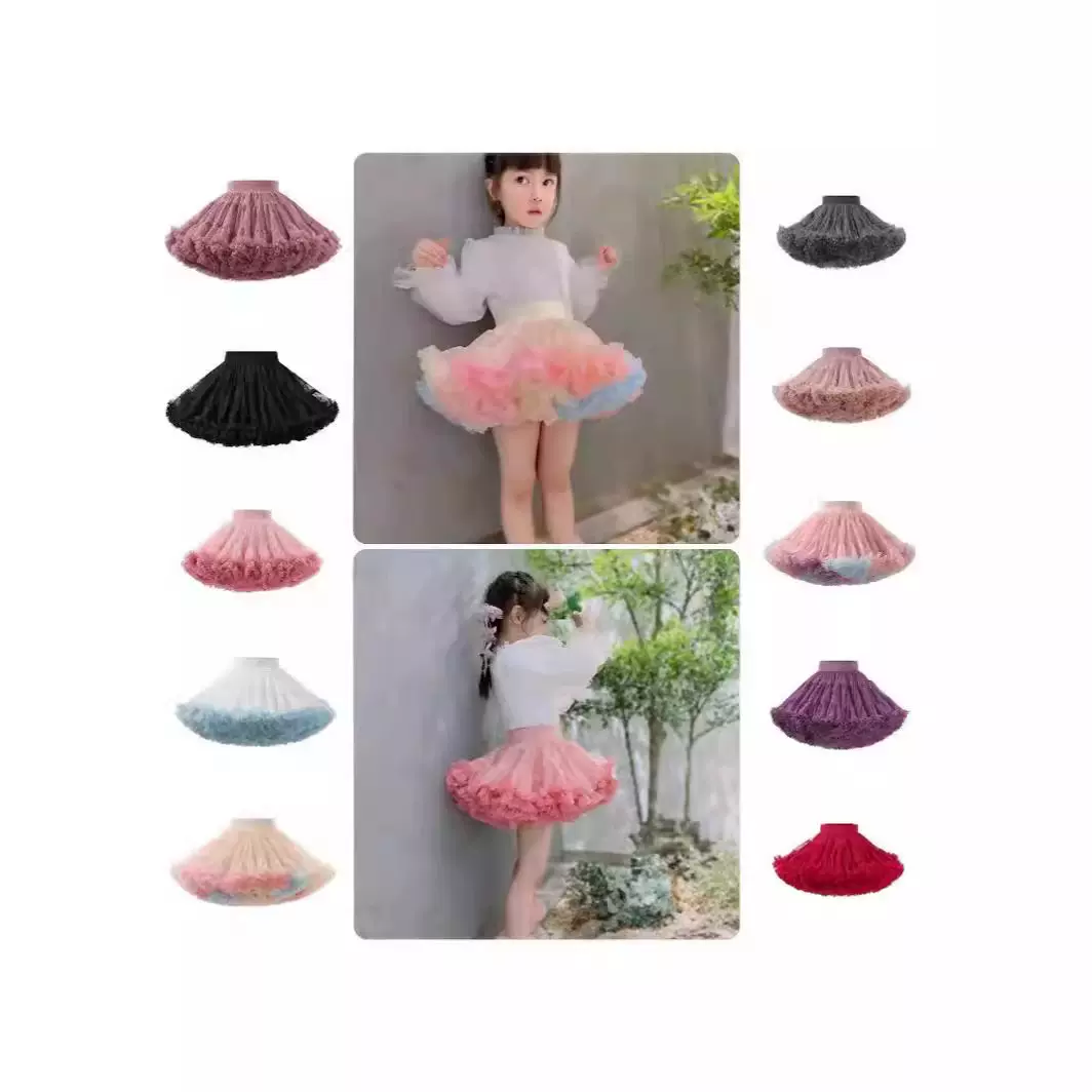 出口新款二代蓬蓬裙tutu裙十色加蓬不掉屑女宝宝公主裙女童半身裙