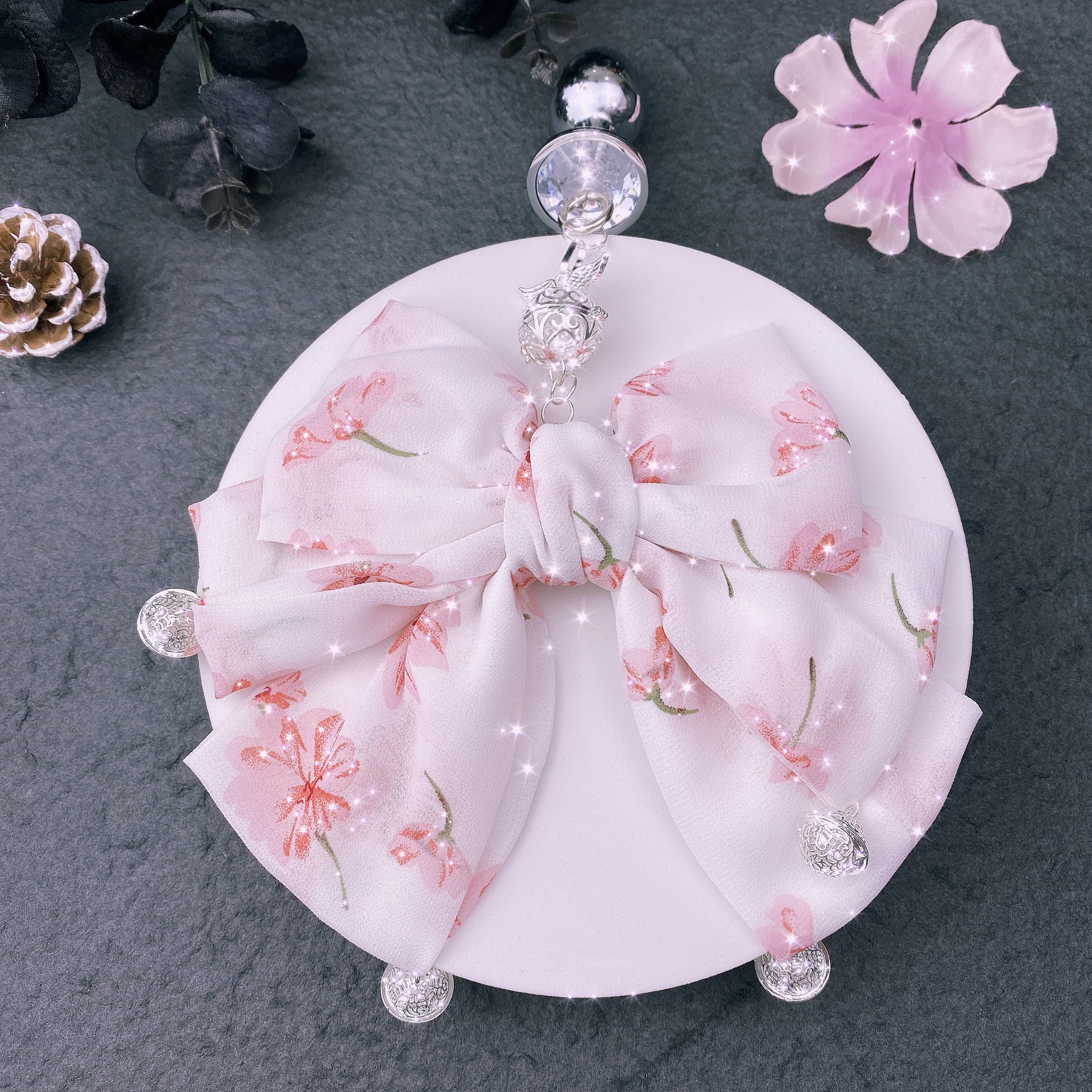 水仙花天使夜燈宮鈴蝴蝶結肛塞小清新系列肛門調教sm情趣用品成人