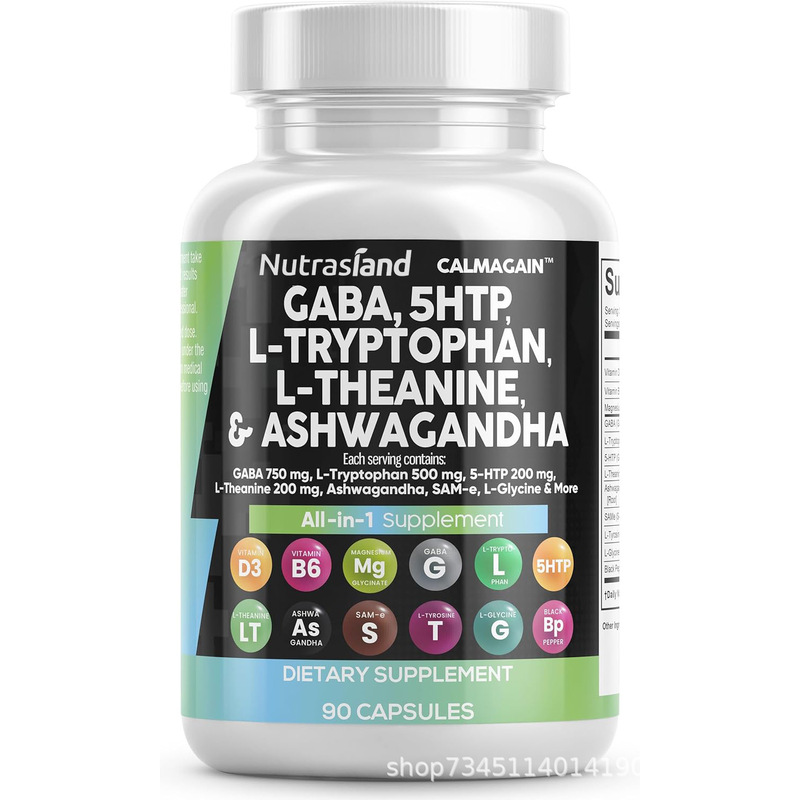 国境を越えた売れ筋 GABA5HTP タヘン酸トリプトファン アシュワガンダ カプセル|undefined