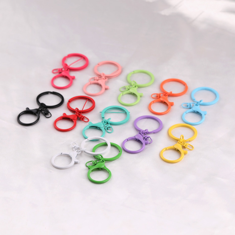 カラー塗装8字平輪三点セットdiy手作りバッグ玩具人形ストラップキーホルダーアクセサリー部品|undefined