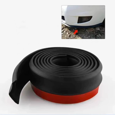 Modified car universal lower skirt side skirt anti-scratch strip front shovel bumper size surrounding front lip rubber anti-collision strip (Vehicle Sealing Strip)