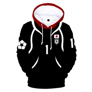 2025 Cross-Border New Blue Prison Blue Lock Character Clothing Casual Pullover Hooded Sweatshirt Printing