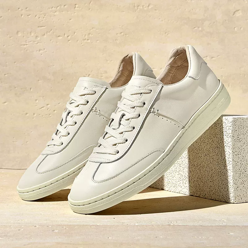 板鞋男款2025春季新款小众真皮鞋百搭潮鞋头层牛皮男鞋男士休闲鞋