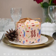 既製の中国風結婚式のキャンディボックス、結婚式の記念品、高級キャンディボックス、ギフトボックス、包装箱、お祝いの空箱、卸売