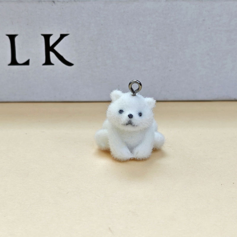 クロスボーダー植毛樹脂立体漫画かわいいクマキツネ魚人形キーホルダー DIY フローバッグペンダント|undefined