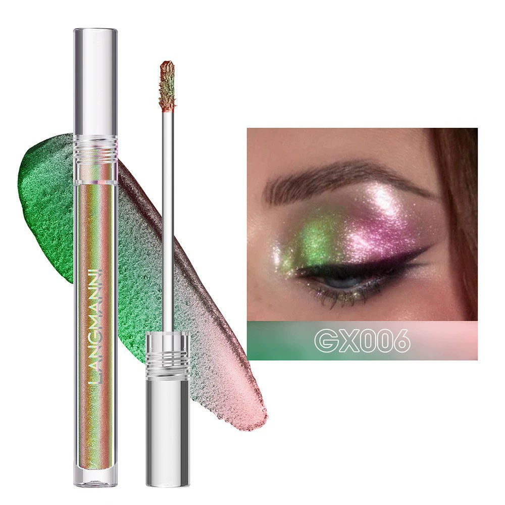 Кросс-border посвященный LANGMANINI Discus Dragon Dragon Eye Shadow Three -цвет Diamond Сияющая тени для век Светлая одинарная одинарная ветка