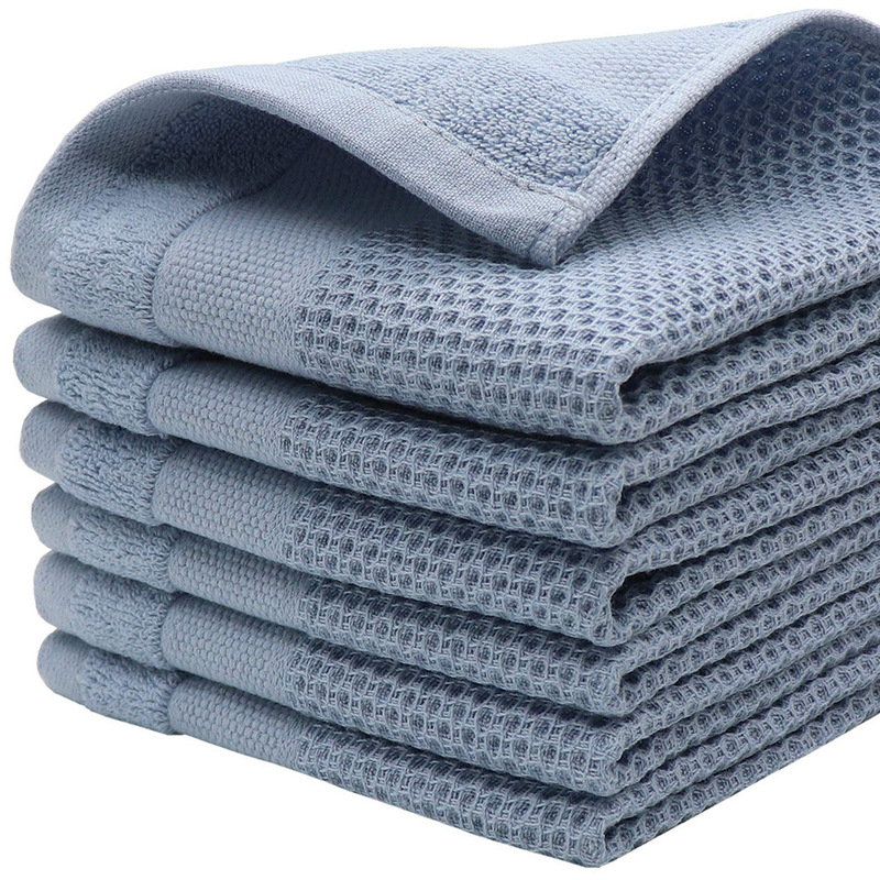Amazon's Hottest Cross-Border Waffle Spot Square Towel Quick-Drying Embroider Export Japanese Honeycomb 34*34