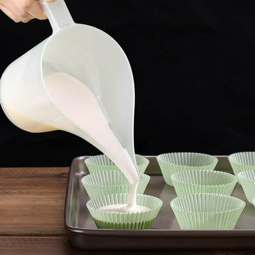 Long mouth measuring cup 1000ML with scale liquid injection pot baking measuring cup 1L laboratory measuring cup cake dispenser household