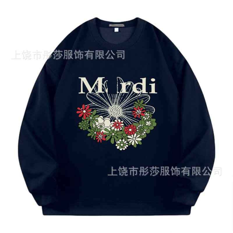 【顶级版本】韩国潮牌Mardi卫衣印花金高银同款小雏菊圆领宽松款|undefined