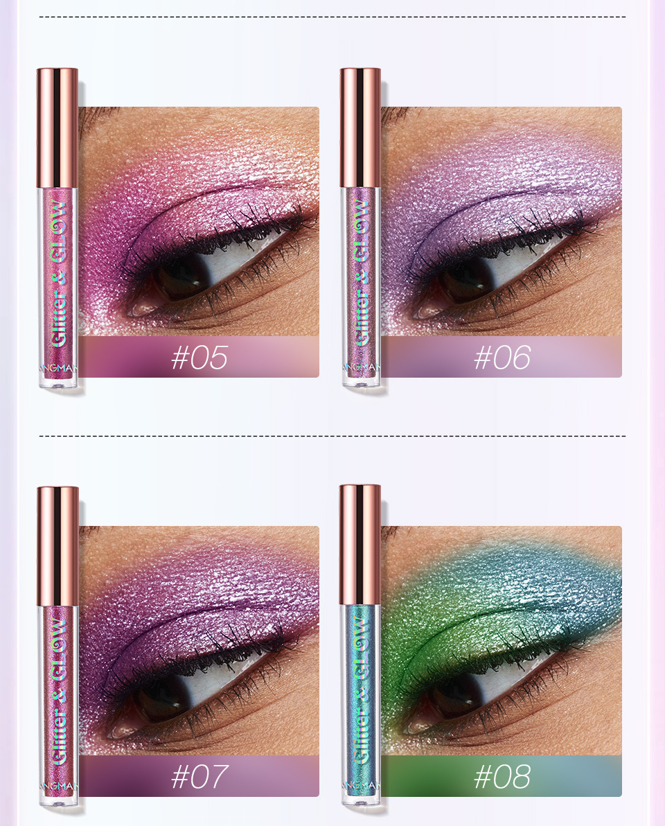 Langmanni Pearlescent Liquid Eyeshadow Ten-Color Single Pack Chameleon Pearlescent Eyeshadow Liquid undefined