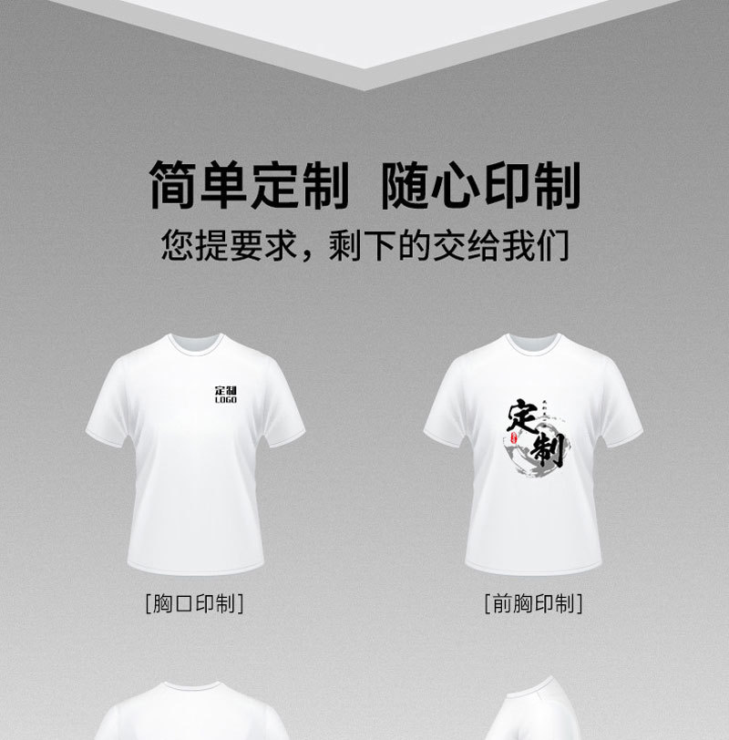 批发外贸圆领冰丝网眼速干t恤广告衫印logo短袖班服工作服选举服详情1