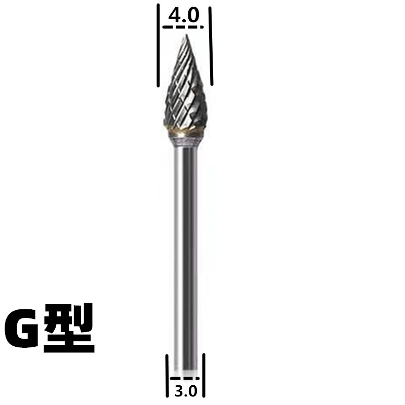 合金回転やすりタングステン鋼フライス研磨ヘッド電気研削タングステン鋼硬質合金研削ヘッドやすり研磨粒3x6セット|undefined