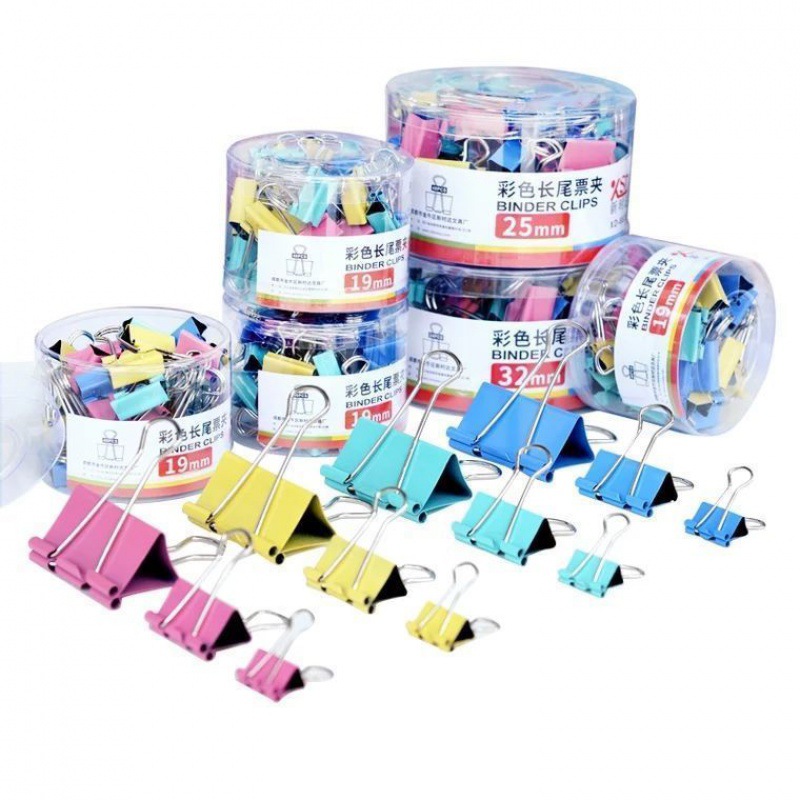 colour Binder Clips Clamp folder Size test paper Bookend Dovetail clamp Paper clips to work in an office Stationery