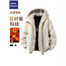 NASA美式座山雕羽绒棉服男款2025新款冬季棉衣加绒加厚保暖棉外套