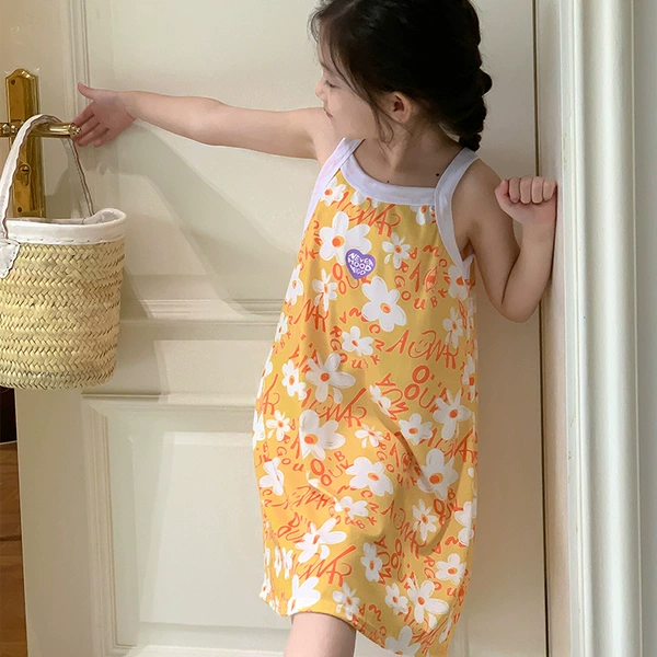 Slip dress, flowered