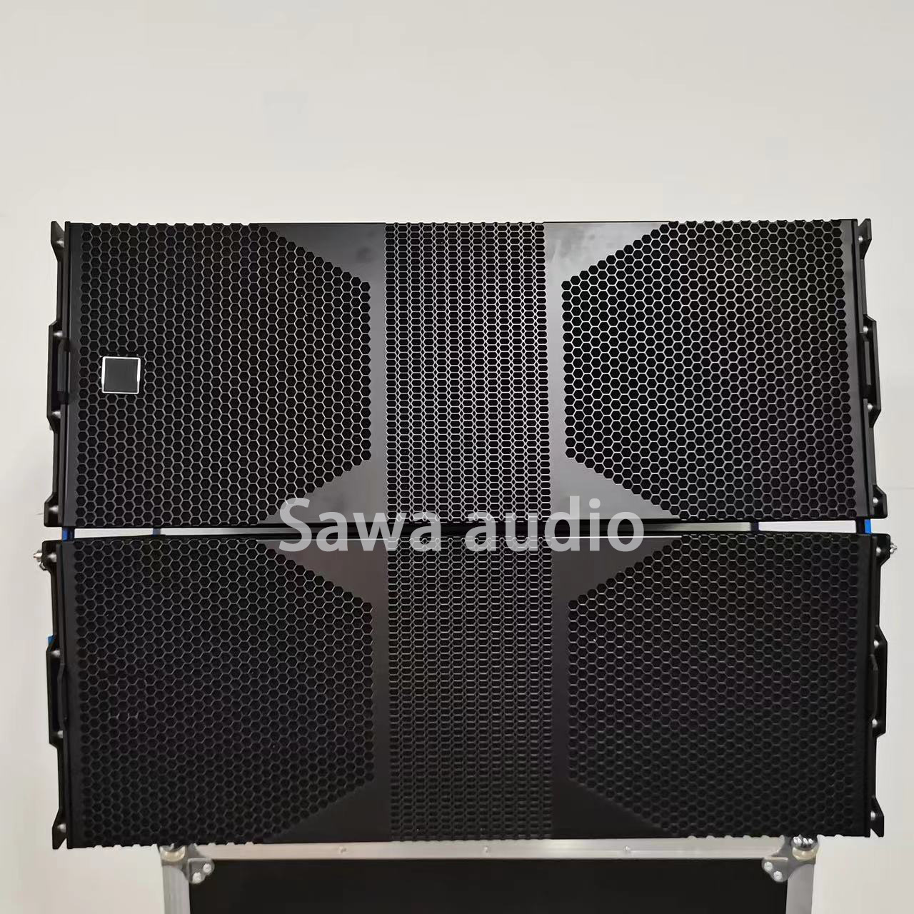 Altavoces de arreglo lineal duales de 12 pulgadas para presentaciones en escenarios al aire libre, sistema de altavoces con tweeter magnético de neodimio, sonido estéreo dedicado de alta calidad.