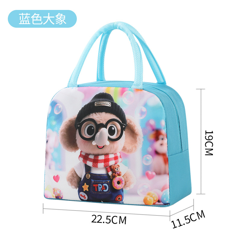 Nuevo paquete de almuerzo de dibujos animados para niños y estudiantes con bolsas de almuerzo de aislamiento térmico bolsas de almuerzo bolsas de almuerzo para trabajar bolsas de viaje a la escuela