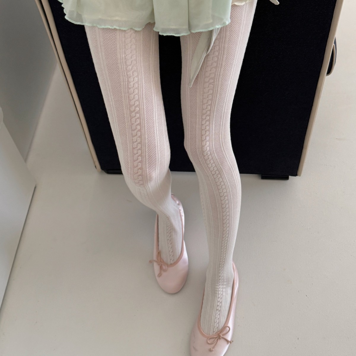IOULOR甜美miu系白色丝袜女夏季薄款美肤纯欲少女打底显瘦连裤袜