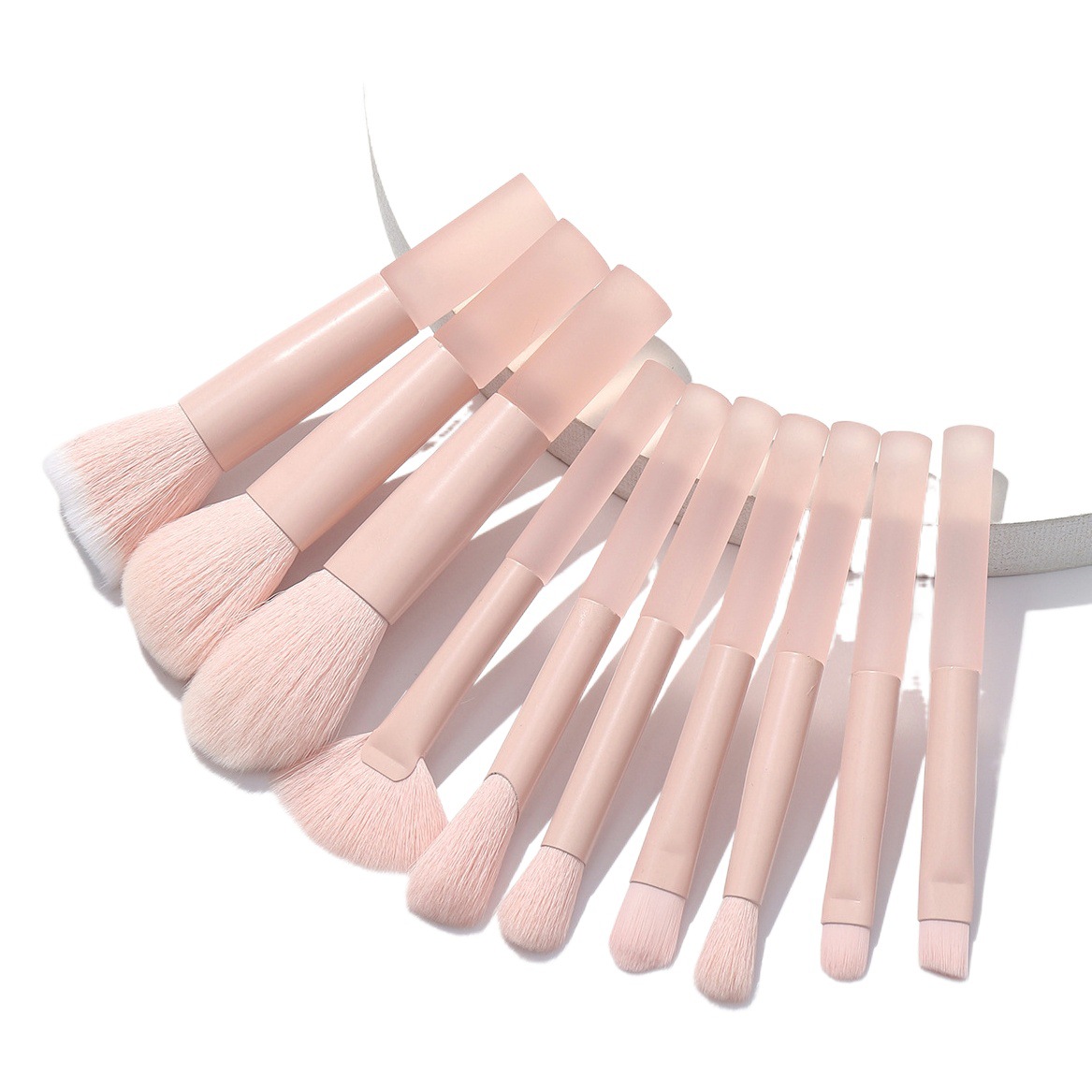 10 unids mini semi-azúcar jalea maquillaje cepillo corrector cepillo resaltar brillo cepillo de floración maquillaje cepillo portátil herramientas de belleza