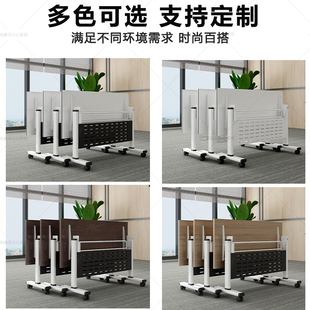 Folding Conference Table Movable Splicing Long Table Pulley Multifunctional Training Table and Chair Combination Double Table Office Desk
