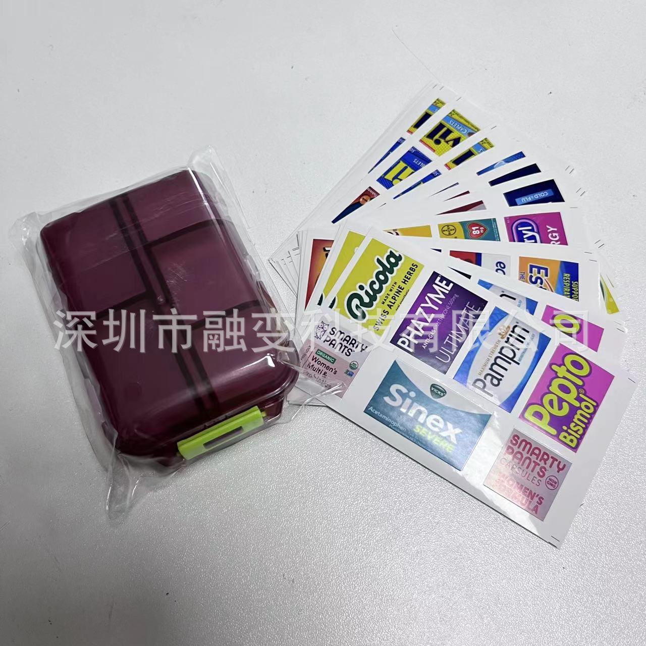 Pocket pharmacy con labels conveniente 147 etiqueta adhesiva de la medicina de viaje 10 cajas de pastillas