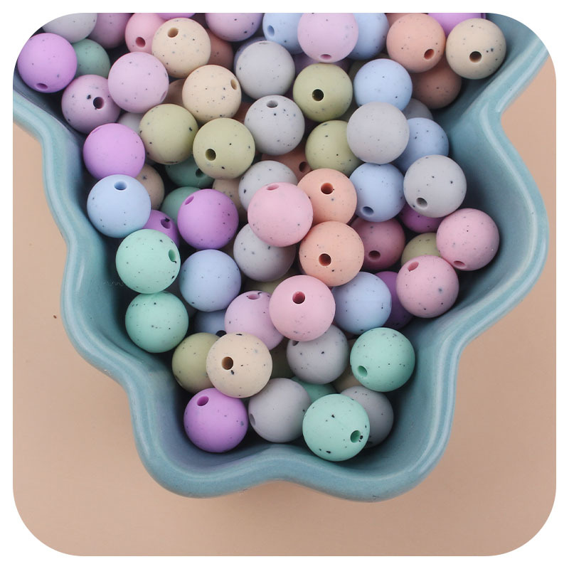 12mm cuentas de silicona molar juguete mordedor pulsera cadena chupete collar infantil DIY accesorios joyería