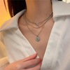Minimalistic brand sophisticated necklace stainless steel, internet celebrity