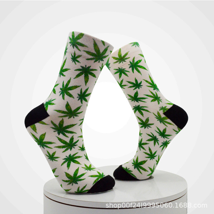 3D digital printing socks 360 degree no gap digital printing boat socks can be customized to drawings and samples manufacturers