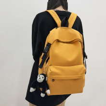 新款尼龙双肩包简约中学生书包女大容量出差旅行包通勤电脑包定制