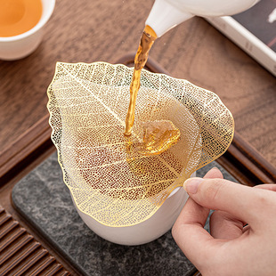 Stainless steel tea drain tea filter bubble tea accessories fair cup tea filter kung fu tea set supplies creative leaf filter