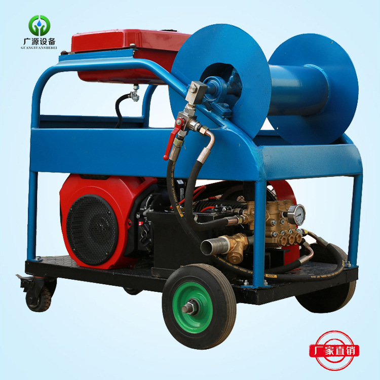 汽油驱动高压水流下水道疏通机大流量高压泵油污清洗机