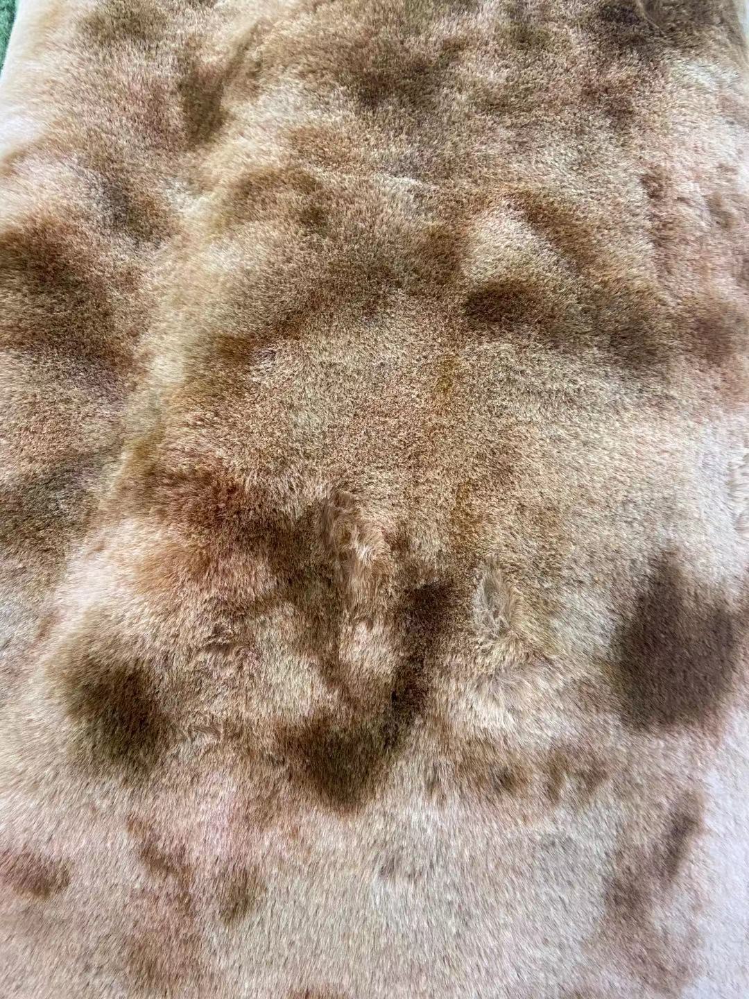 1200 gramos de tela de lana de conejo teñida 20MM siete arco iris tela de lana de conejo de ropa zapatos sombreros bufandas